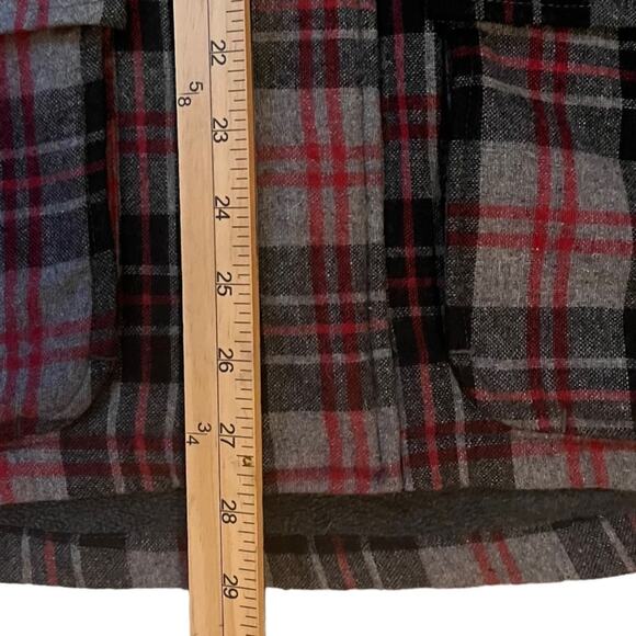 Vintage KAVU Plaid Wool Jacket Men’s Medium Red Black Full Zip Cabincore Tartan - Picture 8 of 10